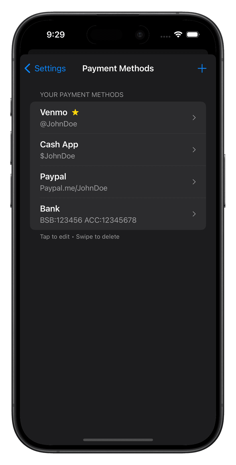 Payment Methods